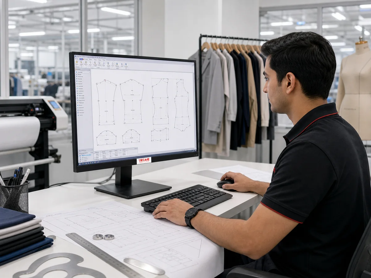 CAD design in a garment factory